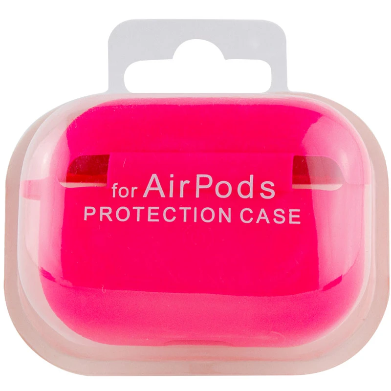 Силіконовий футляр з мікрофіброю для навушників Airpods Pro – Рожевий / Barbie pink. Фото 5 з 5