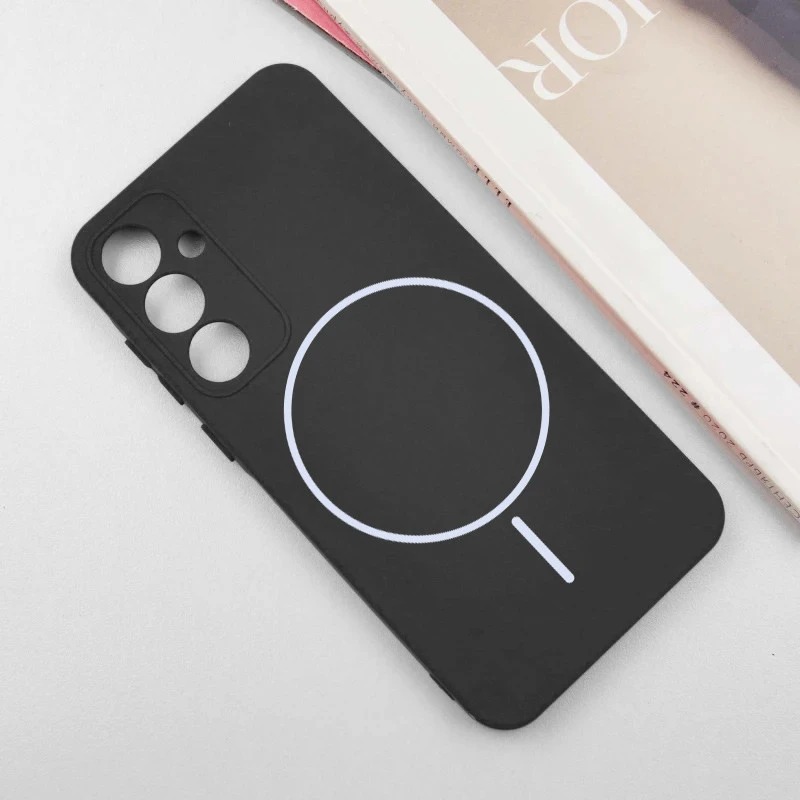 Силіконовий чохол Lakshmi MagFit з захистом камери для Samsung Galaxy S25 Edge – Чорний / Black. Фото 3 з 6