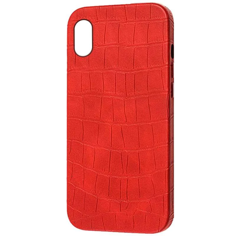 

Кожаный чехол Croco для Apple iPhone XS Max (6.5") (Red)