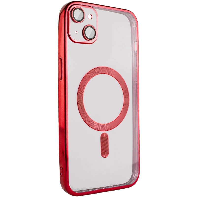 

Хромовий TPU чохол з MagSafe на Apple iPhone 15 (6.1") (Red)
