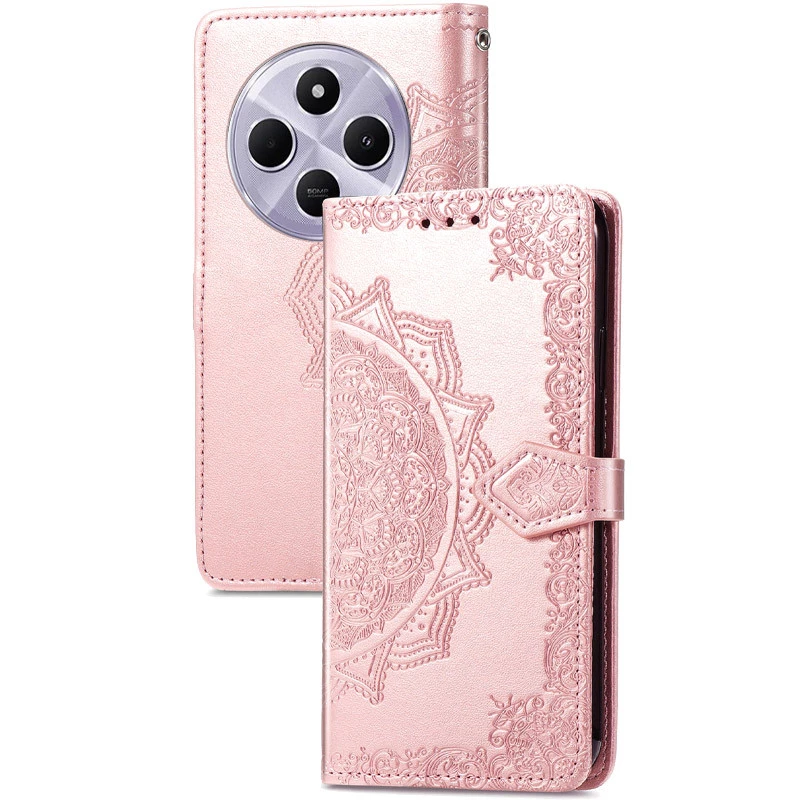 Шкіряний чохол-книжка Art Case з візитницею для Xiaomi Redmi A4 – Рожевий. Фото 6 з 8