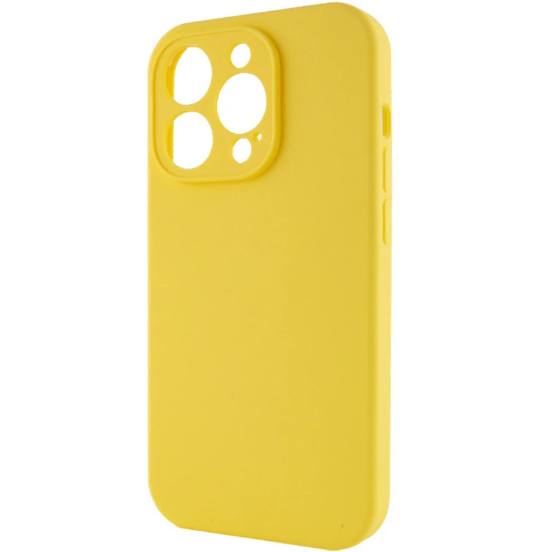 Чехол с защитой камеры Silicone Case для Apple iPhone 15 Pro (6.1") – Желтый / Yellow. Фото 3 из 6