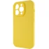 Чехол с защитой камеры Silicone Case для Apple iPhone 15 Pro (6.1") – Желтый / Yellow. Фото 3 из 6