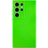Кольоровий силіконовий чохол GETMAN із закритою камерою для Samsung Galaxy S24 Ultra – Салатовий / Neon Green. Фото 1 з 7
