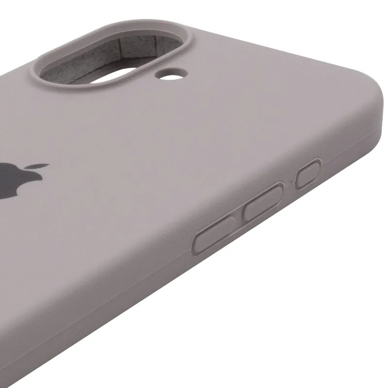 Чехол Silicone Case с закрытым низом для Apple iPhone 17 (6.3") – Серый / Lavender. Фото 5 из 6