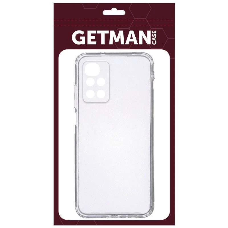 Ультратонкий силіконовий чохол GETMAN 1мм на Xiaomi Poco M4 5G / Redmi 10 5G – Безбарвний (прозорий). Фото 3 з 3