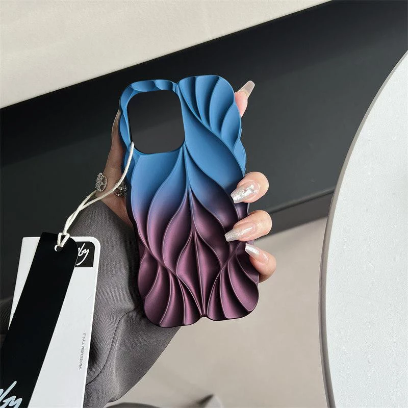 Силиконовый чехол Leaf для Apple iPhone 16 – Navy Blue / Plum. Фото 2 из 2
