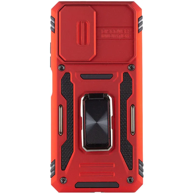 Ударопрочный чехол Square Ring c шторкой на камеру для Xiaomi Redmi A7 Pro 4G – Красный / Red. Фото 2 из 4
