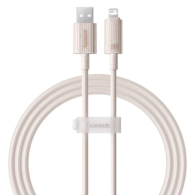 Дата кабель Baseus Habitat Series Fast Charging USB to Lightning 2.4A (2m) (P10360200) – Wheat Pink. Фото 1 з 2