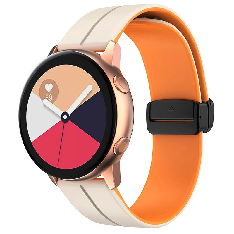 

Силіконовий ремінець Classy для Smart Watch 20mm (White / Orange)