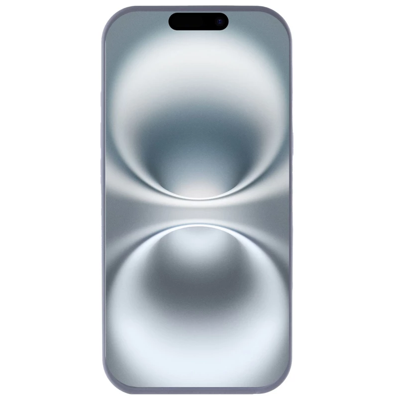 Чохол Silicone Case з закритим низом на Apple iPhone 16e (6.1") – Сірий / Lavender Gray. Фото 3 з 6