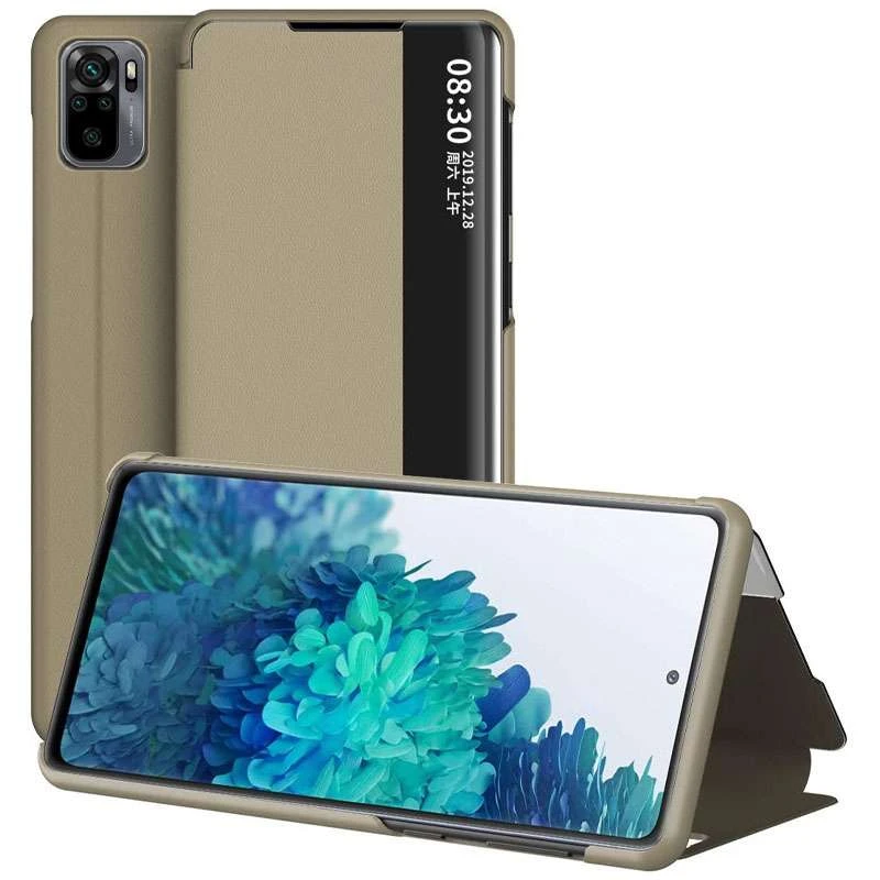

Чохол-книжка з полоскою на Xiaomi Redmi Note 10 / Note 10s (Золотий)