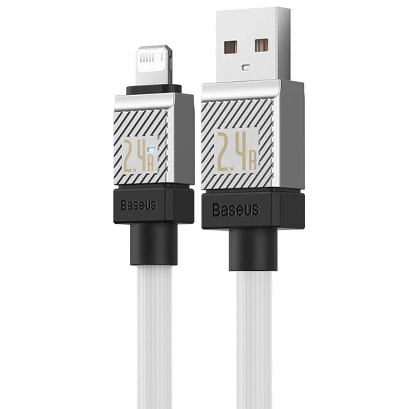 Дата кабель Baseus CoolPlay Series USB to Lightning 2.4A (1m) (CAKW00040) – White. Фото 4 з 5