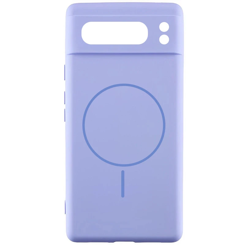 Чехол Silicone Cover Lakshmi Full Camera (AA) with Magnetic Fit для Google Pixel 8 Pro – Сиреневый / Dasheen. Фото 1 из 4