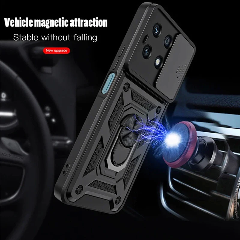 Ударопрочный чехол Serge Ring с защитой камеры для Xiaomi 14 Pro – Черный. Фото 4 из 13