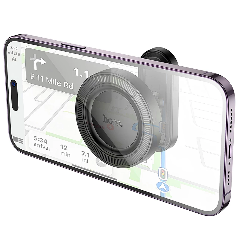 Автотримач Hoco H58 Show ring magnetic (multi-scene) – Black. Фото 2 з 6