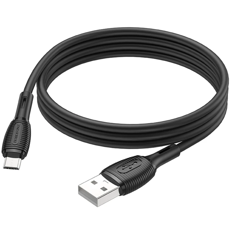 Дата кабель Borofone BX86 Advantage USB to MicroUSB 2.4A (1m) – Black. Фото 5 из 5