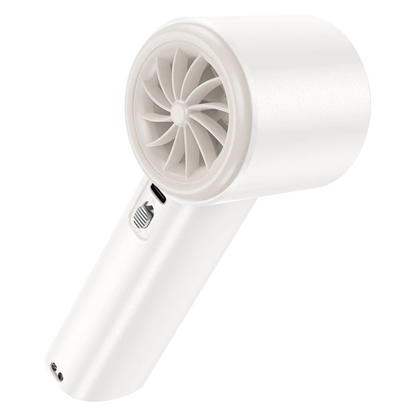 Портативний вентилятор Hoco HX64 Hurricane high speed handheld fan 3600 mAh – White. Фото 3 з 8