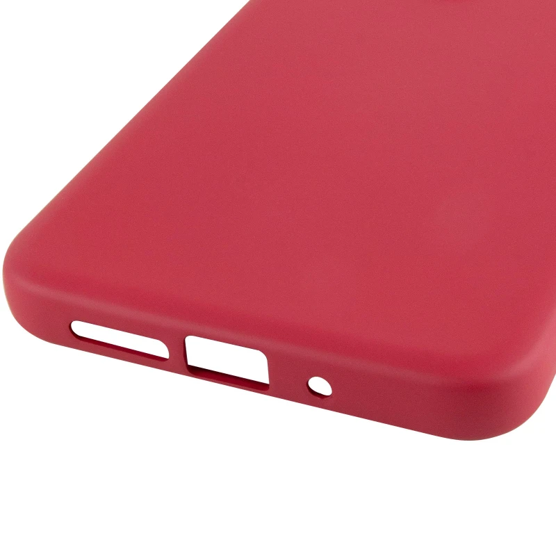 Кольоровий силіконовий чохол GETMAN із закритою камерою для Xiaomi Redmi 15 4G (Global) / 5G – Червоний / Dark Red. Фото 6 з 6