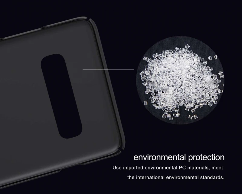 Пластикова накладка Nillkin Frost на Samsung Galaxy S10 – Чорний. Фото 2 з 6