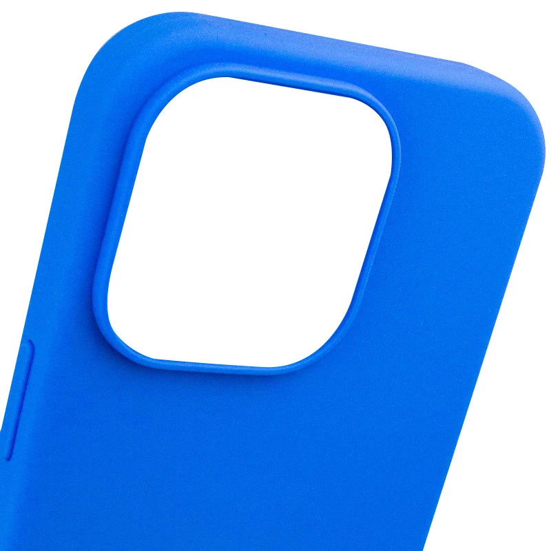 Чехол с закрытым низом Silicone Case для Apple iPhone 16 Pro Max – Синий / Capri Blue. Фото 12 из 13