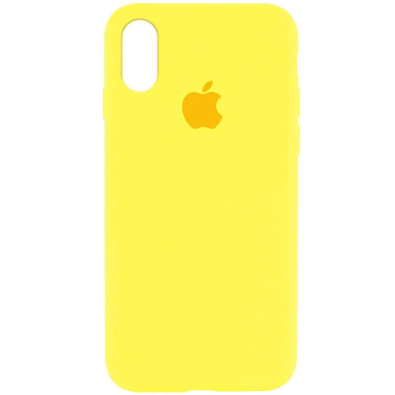 

Чехол Silicone Case с закрытым низом для Apple iPhone XR (6.1") (Желтый / Yellow), Жовтий / yellow