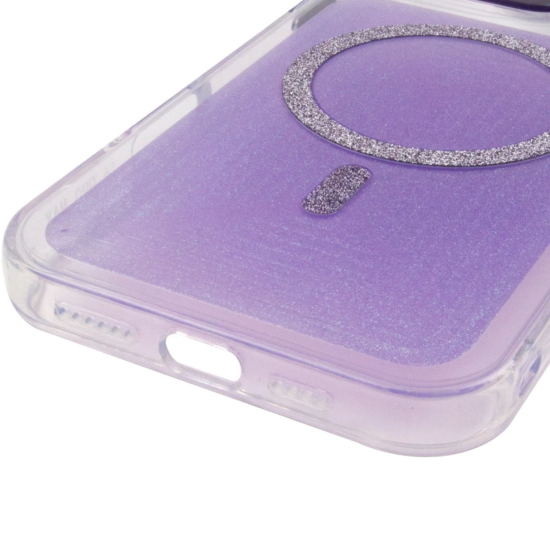 Чохол TPU+PC Jewel Sparkle with MagSafe для Apple iPhone 16 Pro – Lavender Glitter. Фото 7 з 8