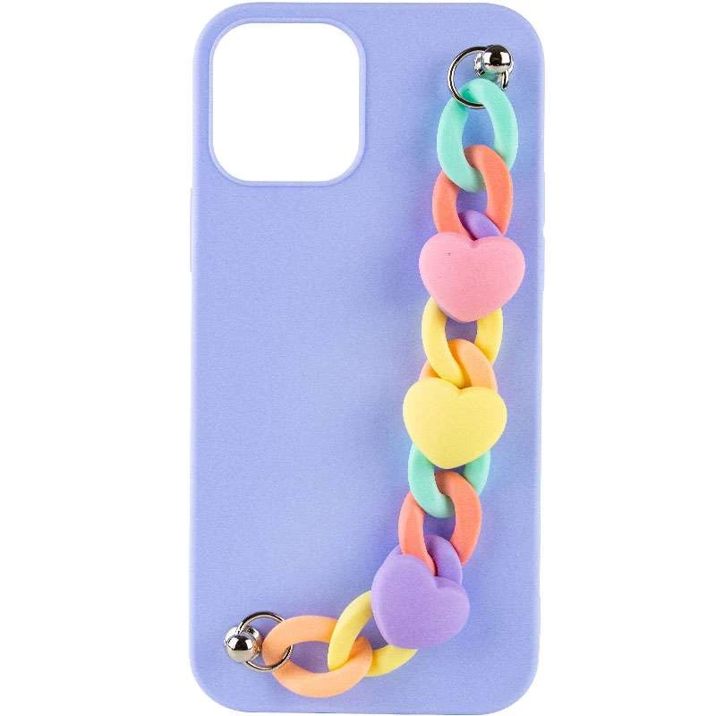 

Чохол Heart з ланцюгом на Apple iPhone 12 (6.1") (Lilac Blue)
