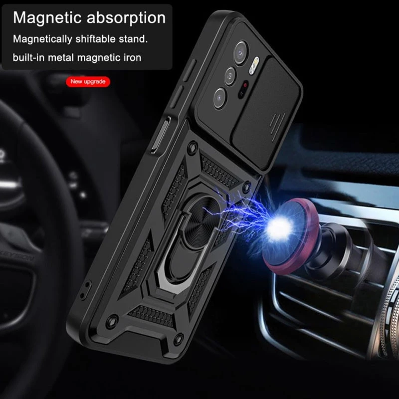 Ударопрочный чехол Serge Ring с защитой камеры для Xiaomi Redmi Note 10 Pro 5G – Черный. Фото 4 из 6