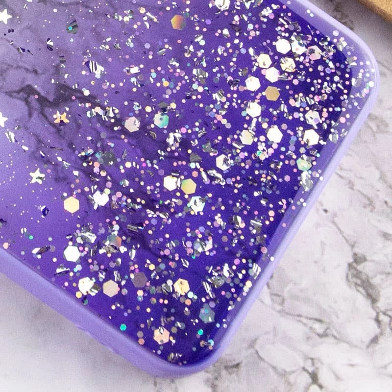 Чохол з блискітками для Xiaomi Redmi Note 13 Pro 4G – Бузковий. Фото 3 з 3