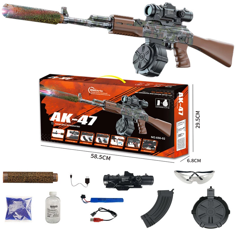 Автомат на гідрогелевих кульках (орбізах) AK-47 – Camouflage. Фото 3 з 3