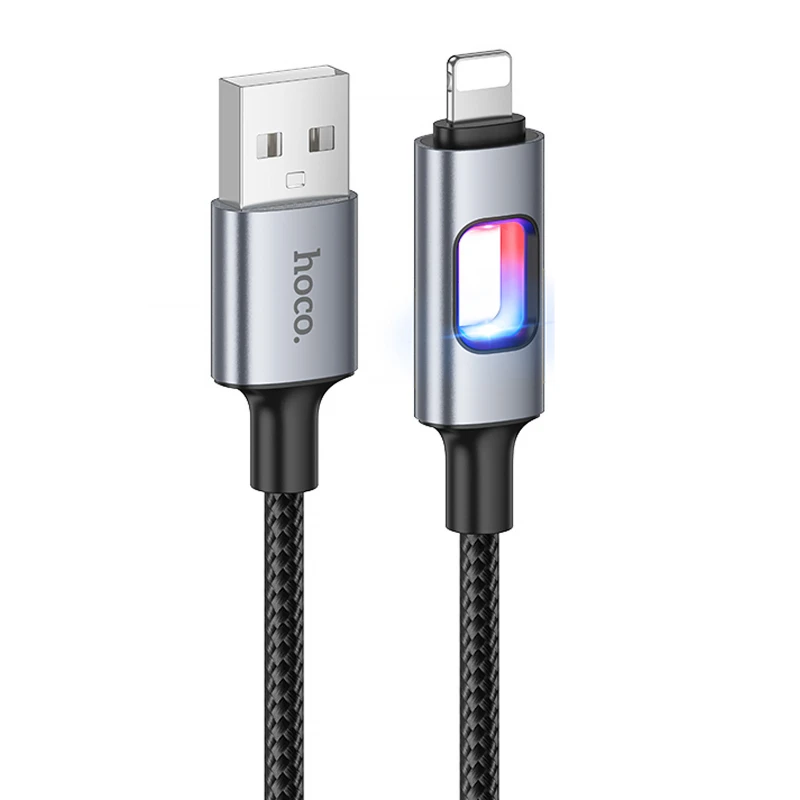 Дата кабель Hoco U144 New USB to Lightning 2.4A (1.2m) – Black. Фото 1 з 5