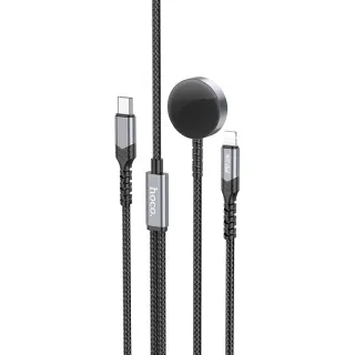 Дата кабель Hoco CW54 2in1 Type-C to iWatch/Lightning 2.5W (1.2m) фото 1 из 5
