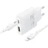 МЗП Borofone BN25 Wish PD30W+QC3.0 (1USB-A/1C) + кабель Type-C to Lightning – White. Фото 5 з 7