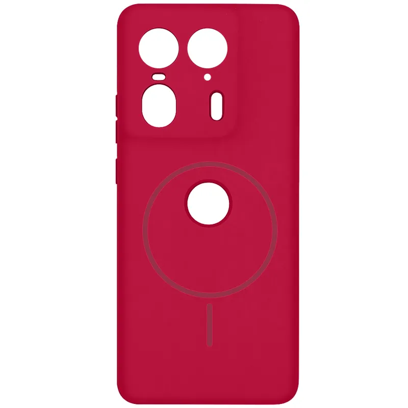 Чохол Silicone Cover Lakshmi Full Camera (AA) with Magnetic Fit для Motorola Edge 50 Ultra – Червоний / Rose Red. Фото 2 з 2
