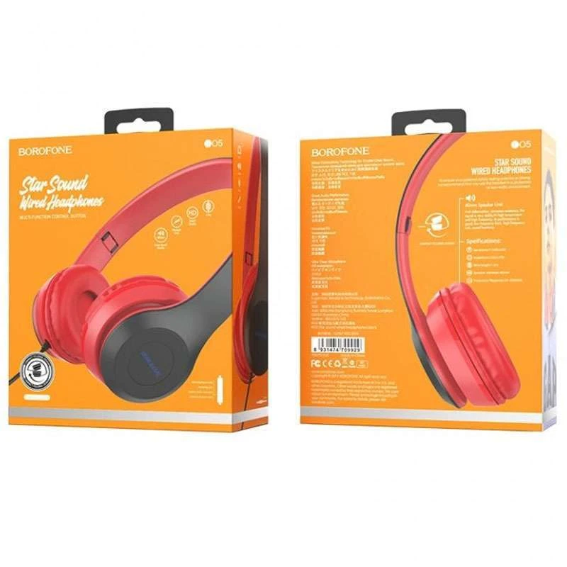 Стереонавушники BOROFONE BO5 – Червоний. Фото 4 з 4