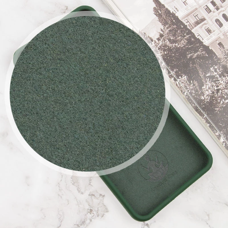 Чохол Silicone Case Lakshmi Plus з закритою камерою на Oppo A60 – Зелений / Dark green. Фото 3 з 4