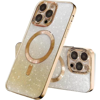 Чехол с блесками, защитными линзами на камеру и MagSafe для Apple iPhone 11 (6.1") фото 1 из 6