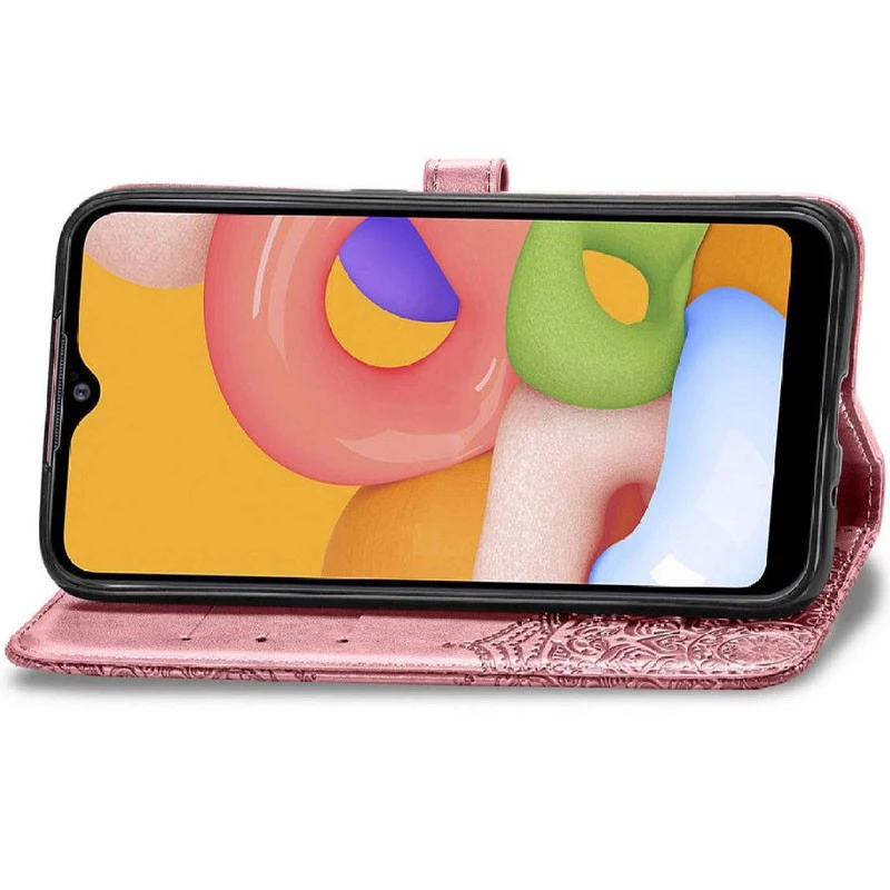 Шкіряний чохол-книжка Art Case з візитницею для Xiaomi Redmi 9A – Рожевий. Фото 4 з 5