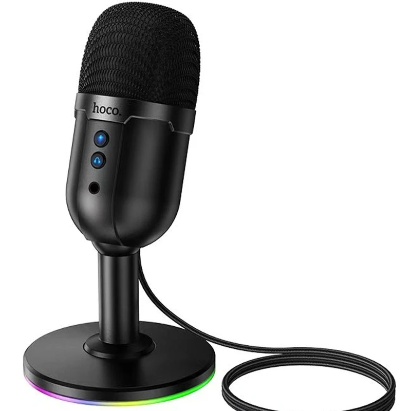 Мікрофон всеспрямований для геймінгу Hoco L25 Bright USB – Black. Фото 4 з 5