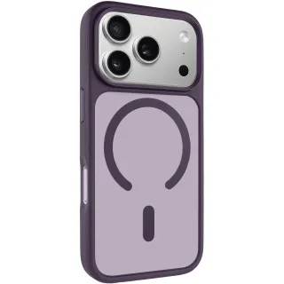 TPU+PC чехол Metal Buttons with Magnetic Fit для Apple iPhone 18 Pro Max — Бордовый / Deep Cherry