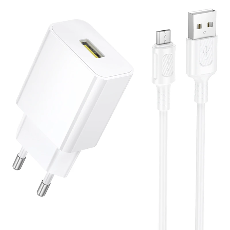 СЗУ Borofone BA111A Star QC3.0 (1USB-A) + кабель USB to MicroUSB фото 1 из 1