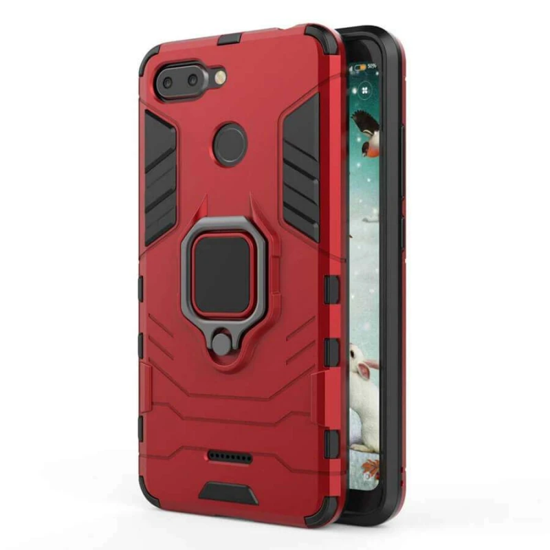 Противоударный чехол Transformer с кольцом для Xiaomi Redmi 6 фото 2 из 8