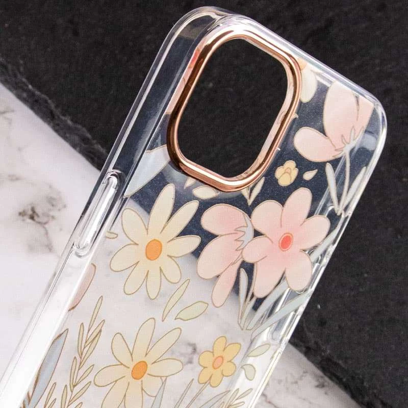 TPU+PC чохол з квітами на Apple iPhone 13 Pro Max (6.7") – Simple bloom. Фото 3 з 4