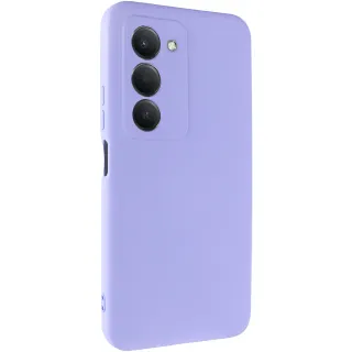 Кольоровий силіконовий чохол GETMAN із закритою камерою для Xiaomi Poco C85 (Global) — Бузковий / Light purple