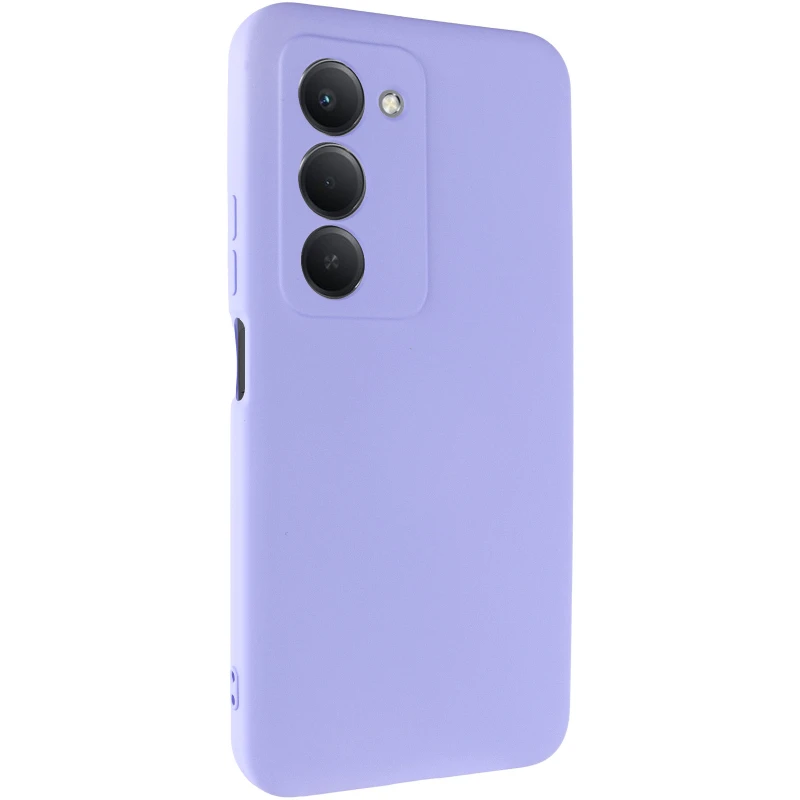 Цветной силиконовый чехол GETMAN с закрытой камерой на Xiaomi Redmi 15 (Global) – Сиреневый / Light purple. Фото 2 из 6