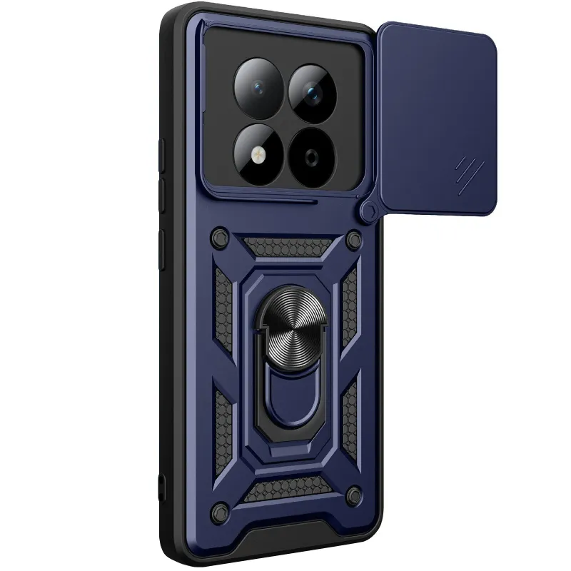 Ударопрочный чехол Ummi Camshield Serge Ring (in box) для Xiaomi Redmi Note 15 Pro+ 5G – Синий / Navy. Фото 6 из 6