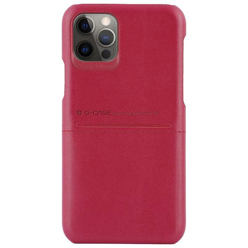 

Кожаная накладка G-Case Cardcool Series для Apple iPhone 12 Pro (6.1") (Красный), Червоний