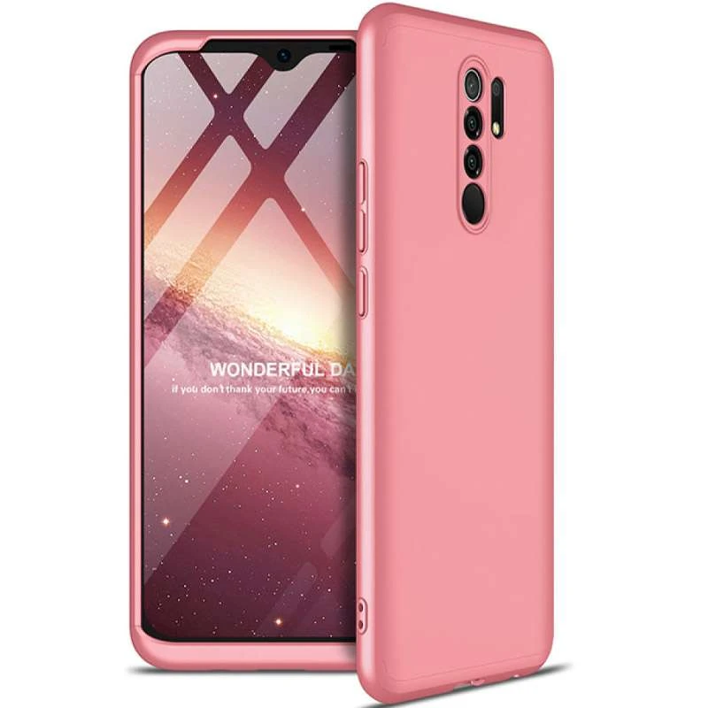 

Чохол із захистом 360 градусів GKK на Xiaomi Redmi 9 (Рожевий / Rose Gold)