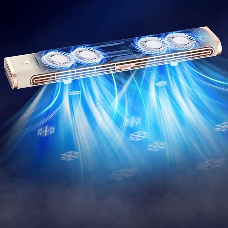 Настільний вентилятор F3 Tower Fan 3 speeds with battery 1200 mAh – Biege. Фото 3 з 8